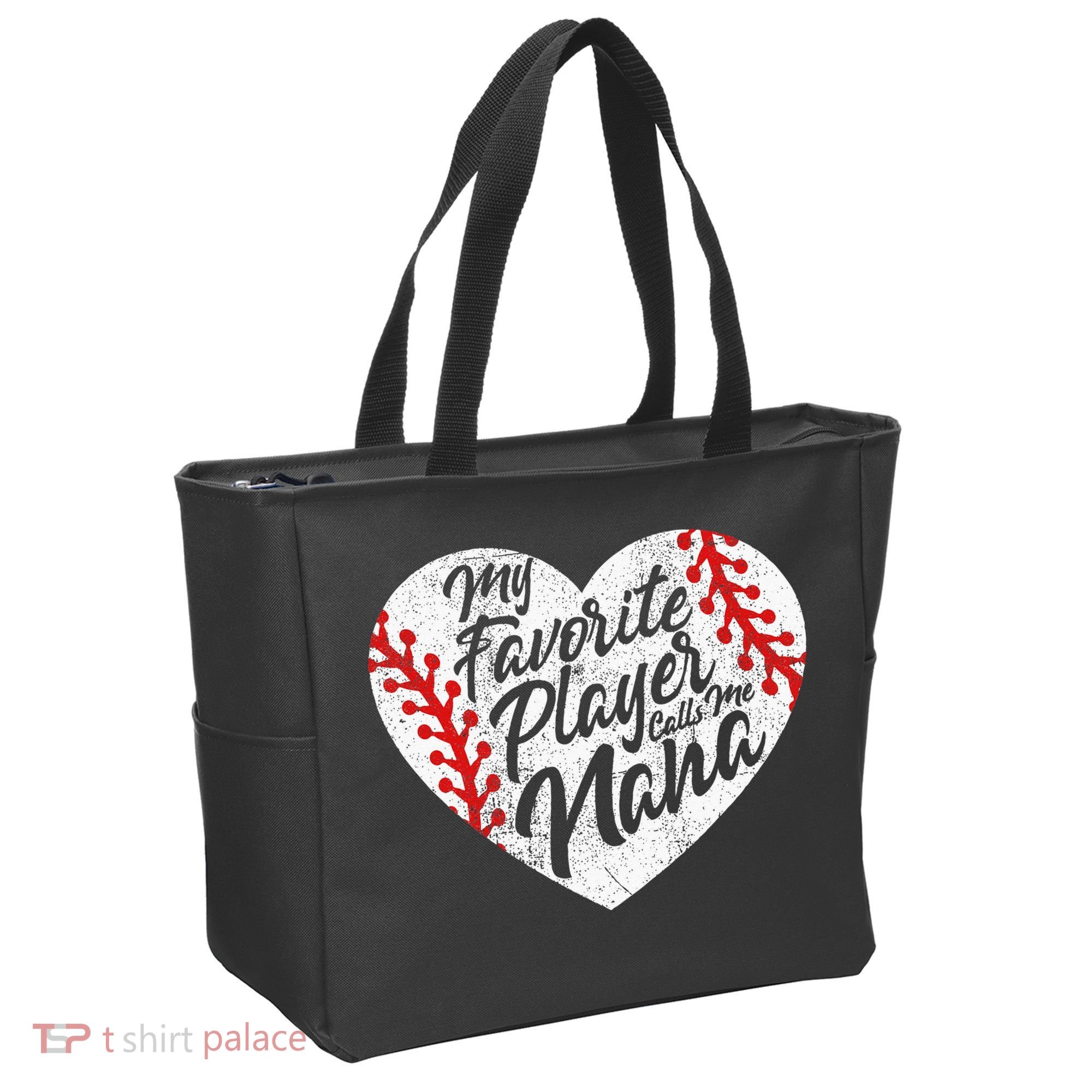 My Favorite Player Calls Me Nana Baseball Heart Cute Grandma Tote Bag
