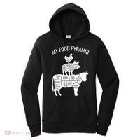 My Food Pyramid Funny Carnivore Cow Pig Chicken Women's Hoodie thumb 0