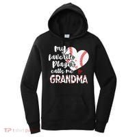 My Favorite Player Calls Me Grandma Funny Baseball Grandma Women's Hoodie thumb 0