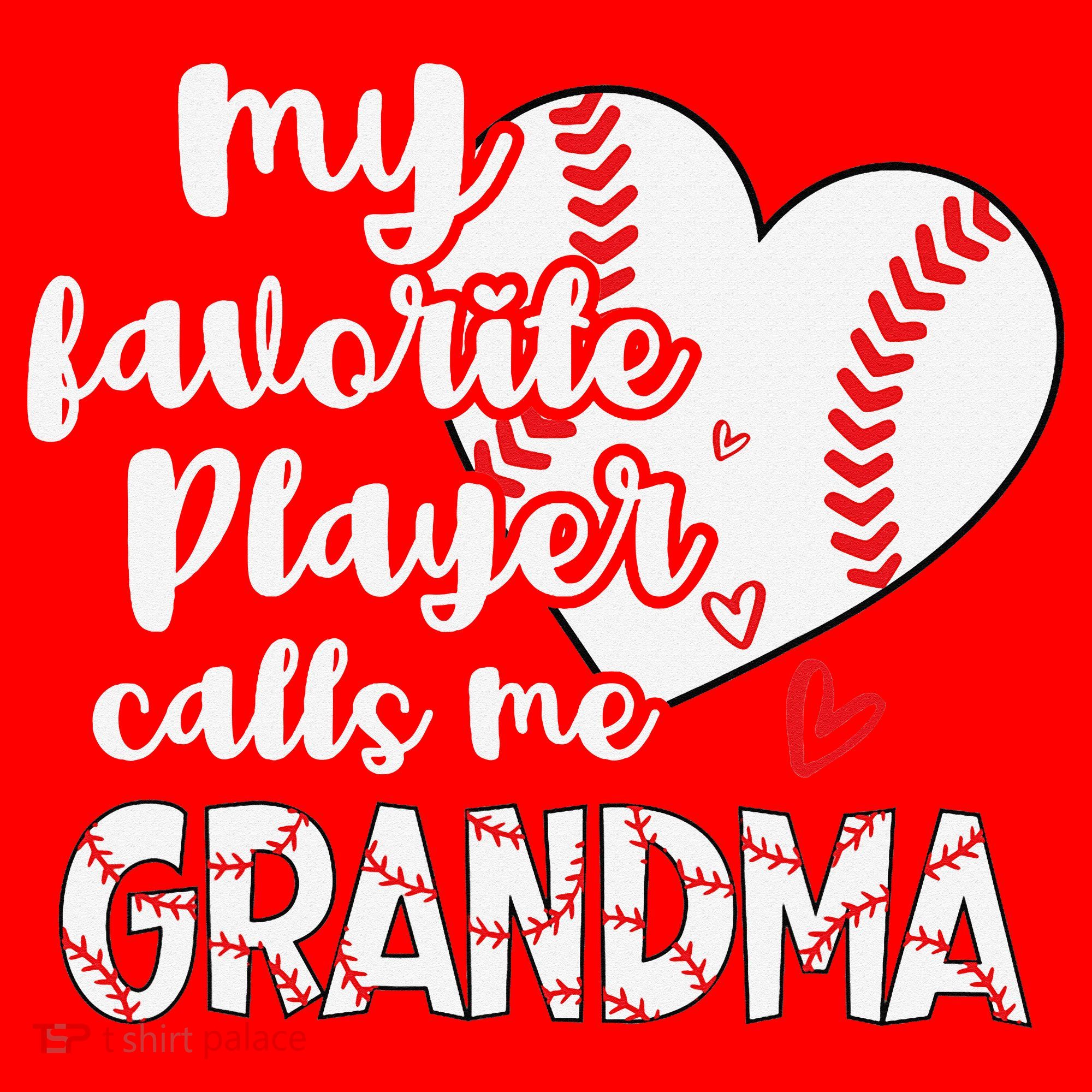 My Favorite Player Calls Me Grandma Funny Baseball Grandma Santa Hat