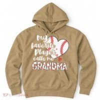 My Favorite Player Calls Me Grandma Funny Baseball Grandma Hoodie thumb 0