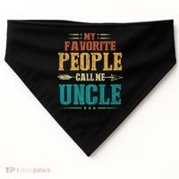 My Favorite People Call Me Uncle Funny Fathers Day USA-Made Doggie Bandana thumb 0