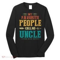 My Favorite People Call Me Uncle Funny Fathers Day Long Sleeve Shirt thumb 0