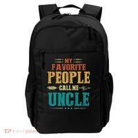My Favorite People Call Me Uncle Funny Fathers Day Backpack thumb 0