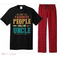 My Favorite People Call Me Uncle Funny Fathers Day Pajama Set thumb 0