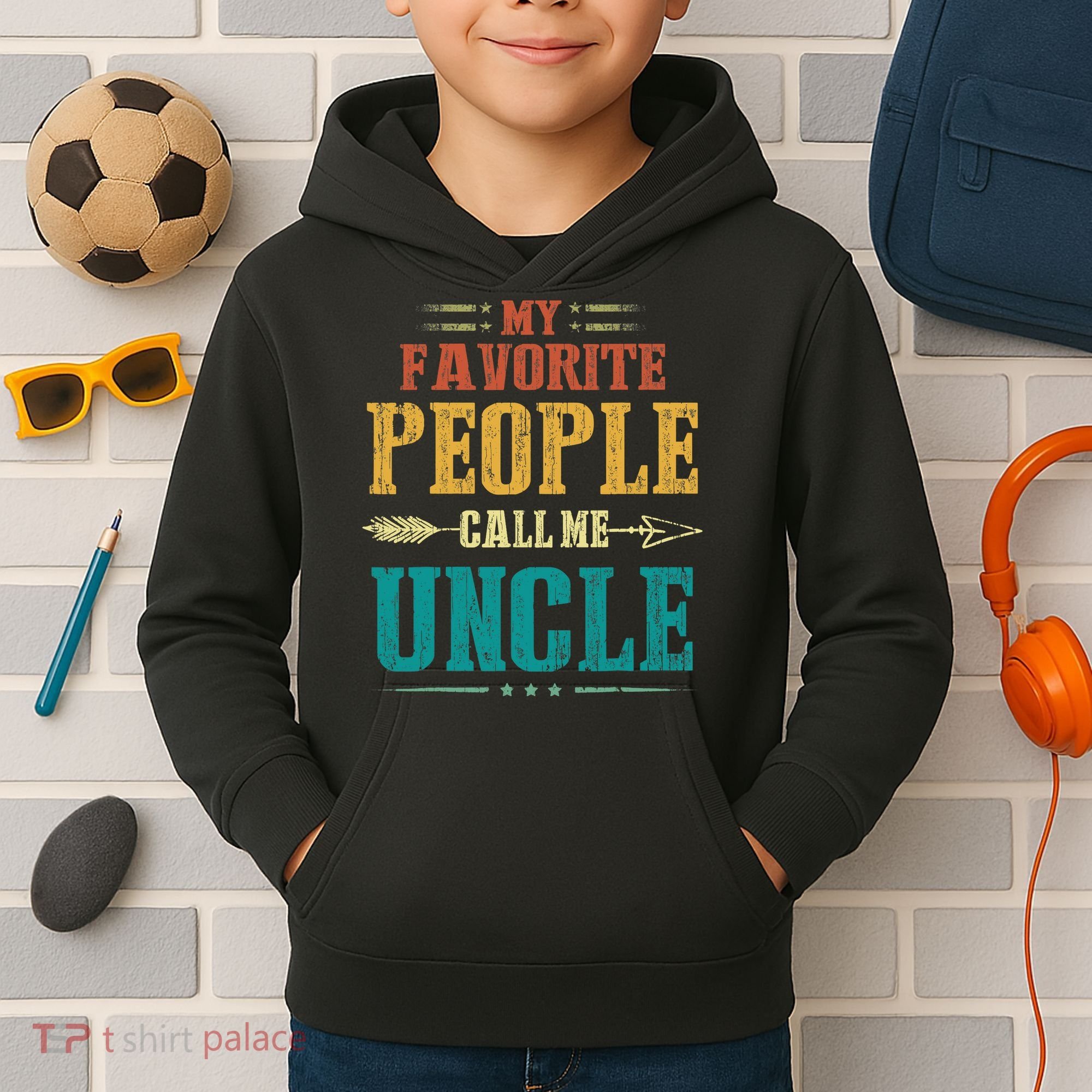 My Favorite People Call Me Uncle Funny Fathers Day Kids Hoodie