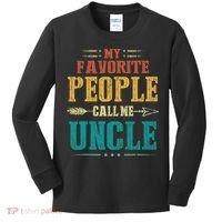 My Favorite People Call Me Uncle Funny Fathers Day Kids Long Sleeve Shirt thumb 0