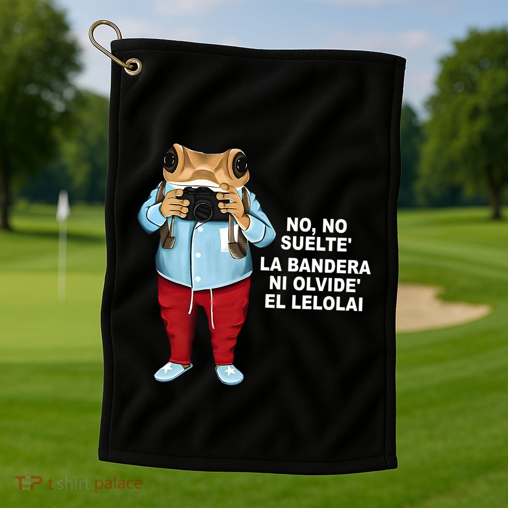 MáS Fotos Puerto Rico Frog Golf Towel