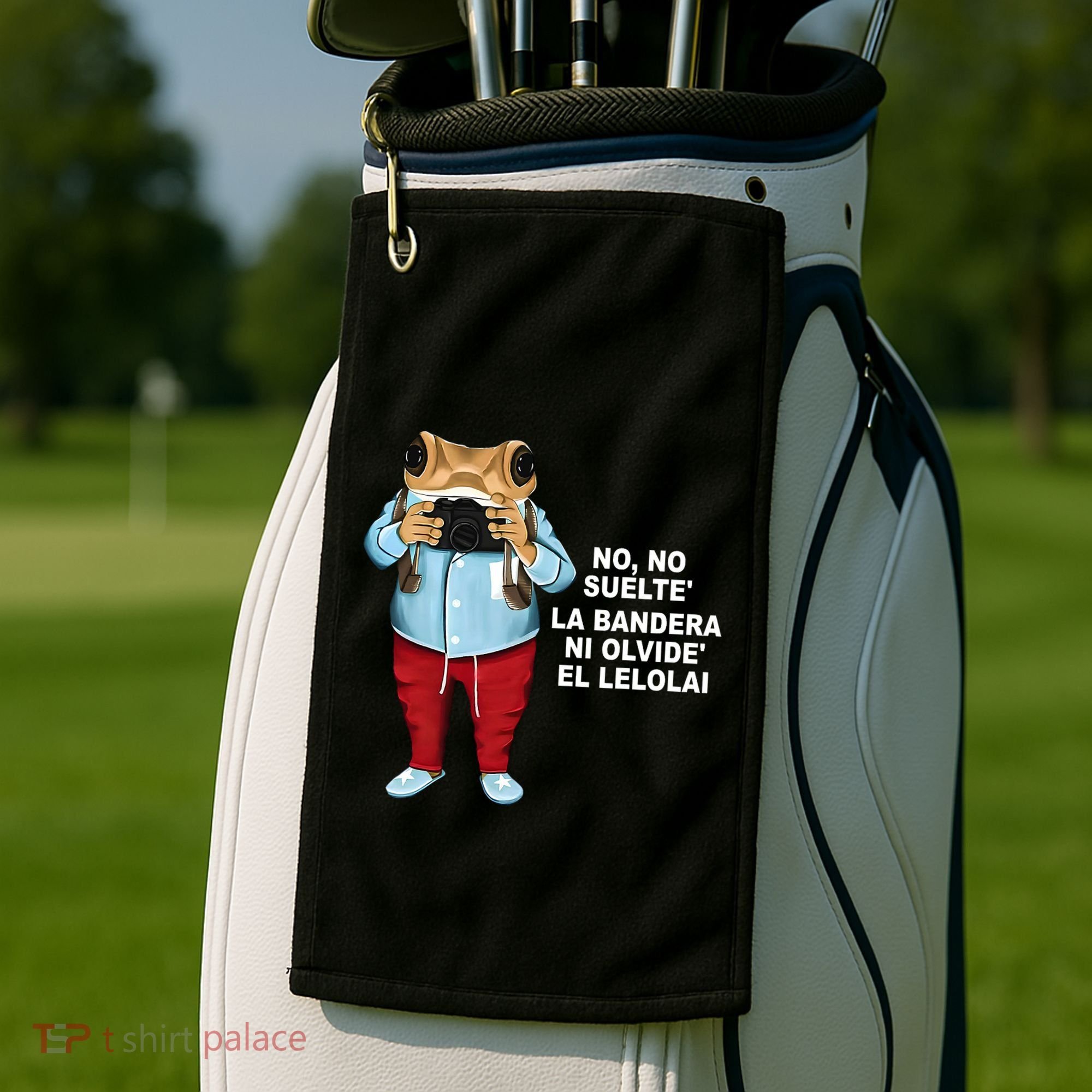 MáS Fotos Puerto Rico Frog Golf Towel
