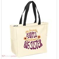 My Favorite People Call Me Big Sister Cute Gift Tote Bag thumb 2