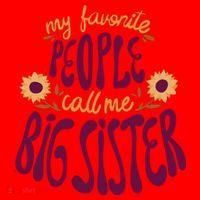 My Favorite People Call Me Big Sister Cute Gift Santa Hat thumb 1