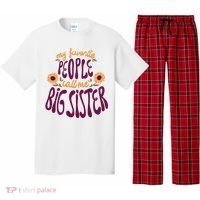 My Favorite People Call Me Big Sister Cute Gift Pajama Set thumb 0