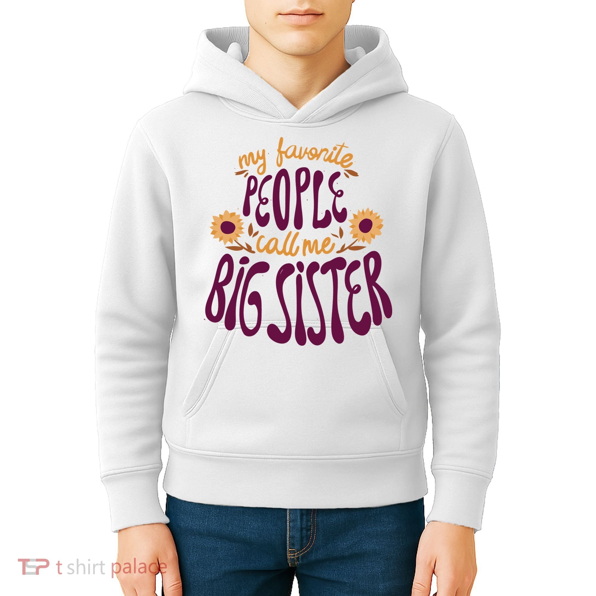 My Favorite People Call Me Big Sister Cute Gift Kids Hoodie