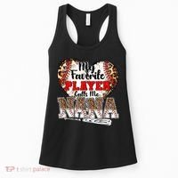 My Favorite Player Calls Me Nana Baseball Leopard Grandma, Mother's Day Women's Tank Top thumb 0