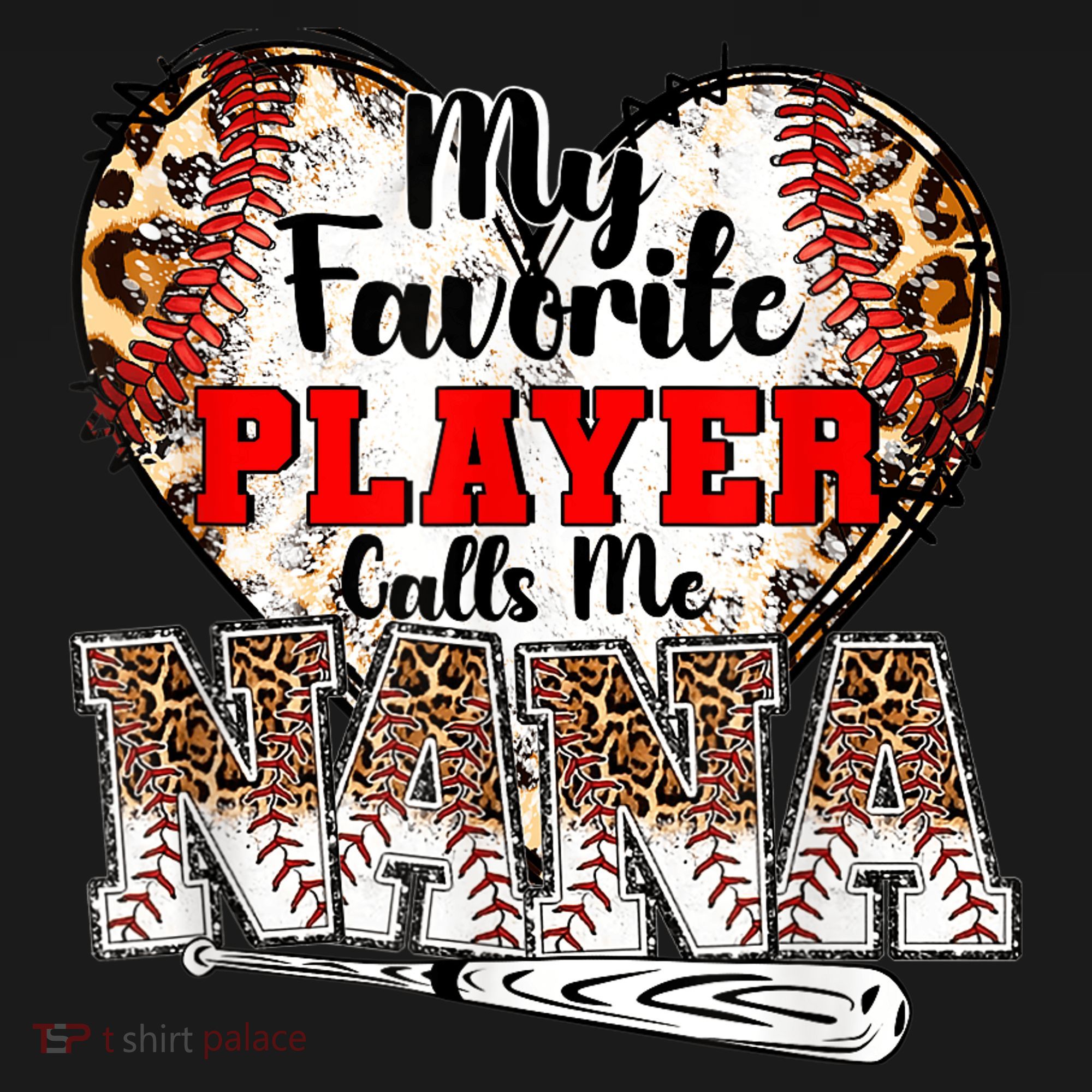 My Favorite Player Calls Me Nana Baseball Leopard Grandma, Mother's Day Women's Tank Top