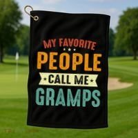 My Favorite People Call Me Gramps Golf Towel thumb 1
