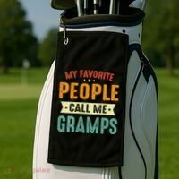 My Favorite People Call Me Gramps Golf Towel thumb 2