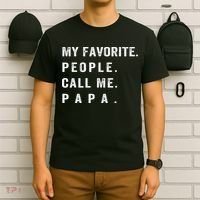 My Favorite People Call Me Papa xmas family matching T-Shirt thumb 6