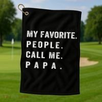 My Favorite People Call Me Papa xmas family matching Golf Towel thumb 1