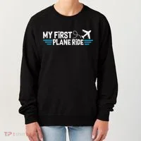 My First Plane Ride My 1st Flight Airplane Women's Sweatshirt thumb 0