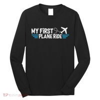 My First Plane Ride My 1st Flight Airplane Long Sleeve Shirt thumb 0