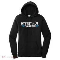 My First Plane Ride My 1st Flight Airplane Women's Hoodie thumb 0