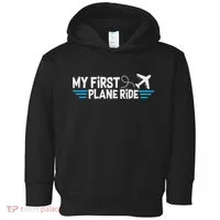My First Plane Ride My 1st Flight Airplane Toddler Hoodie thumb 0