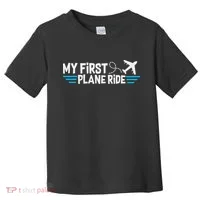 My First Plane Ride My 1st Flight Airplane Toddler T-Shirt thumb 0