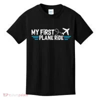 My First Plane Ride My 1st Flight Airplane Kids T-Shirt thumb 0