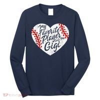 My Favorite Player Calls Me Gigi Baseball Heart Cute Grandma Long Sleeve Shirt thumb 0