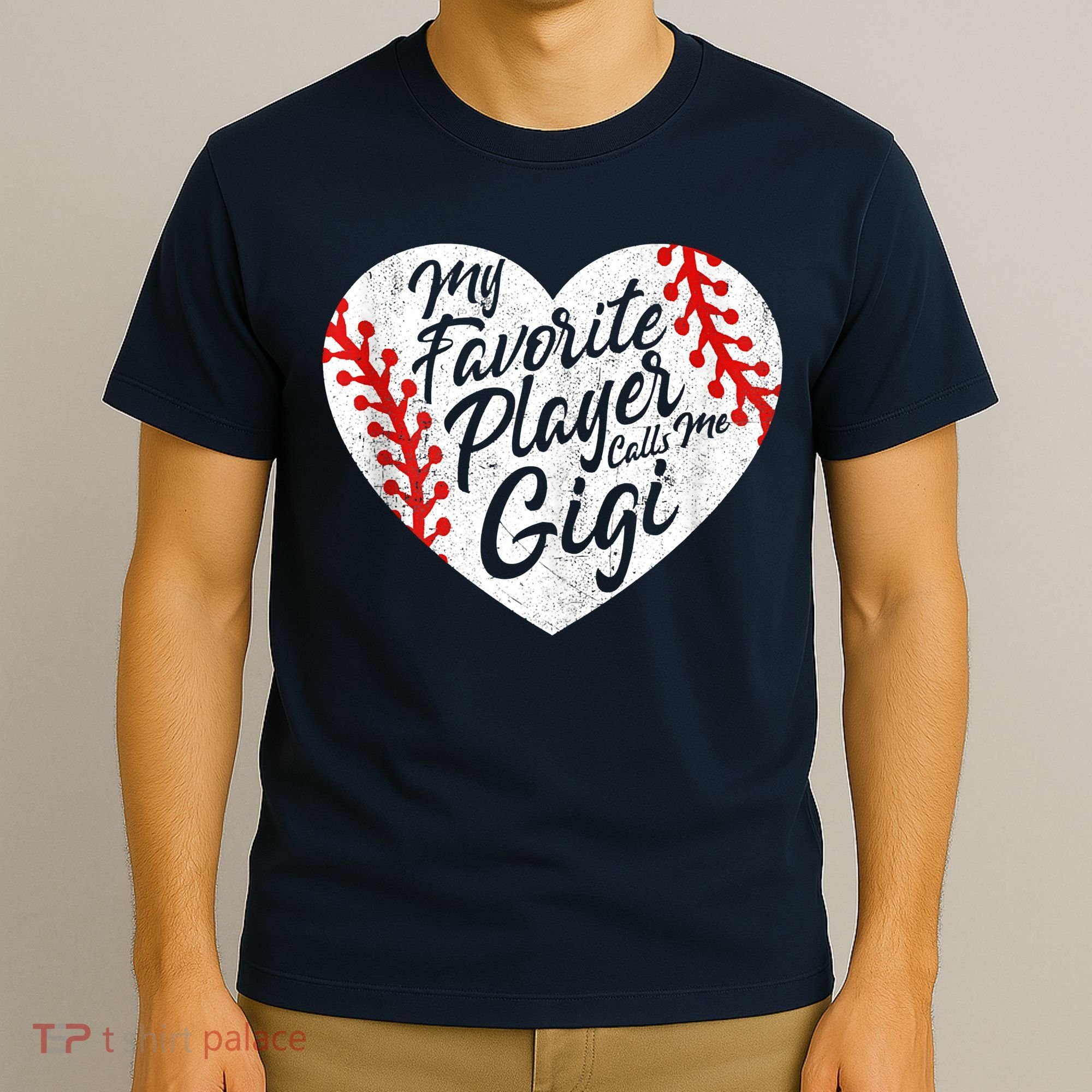 My Favorite Player Calls Me Gigi Baseball Heart Cute Grandma T-Shirt