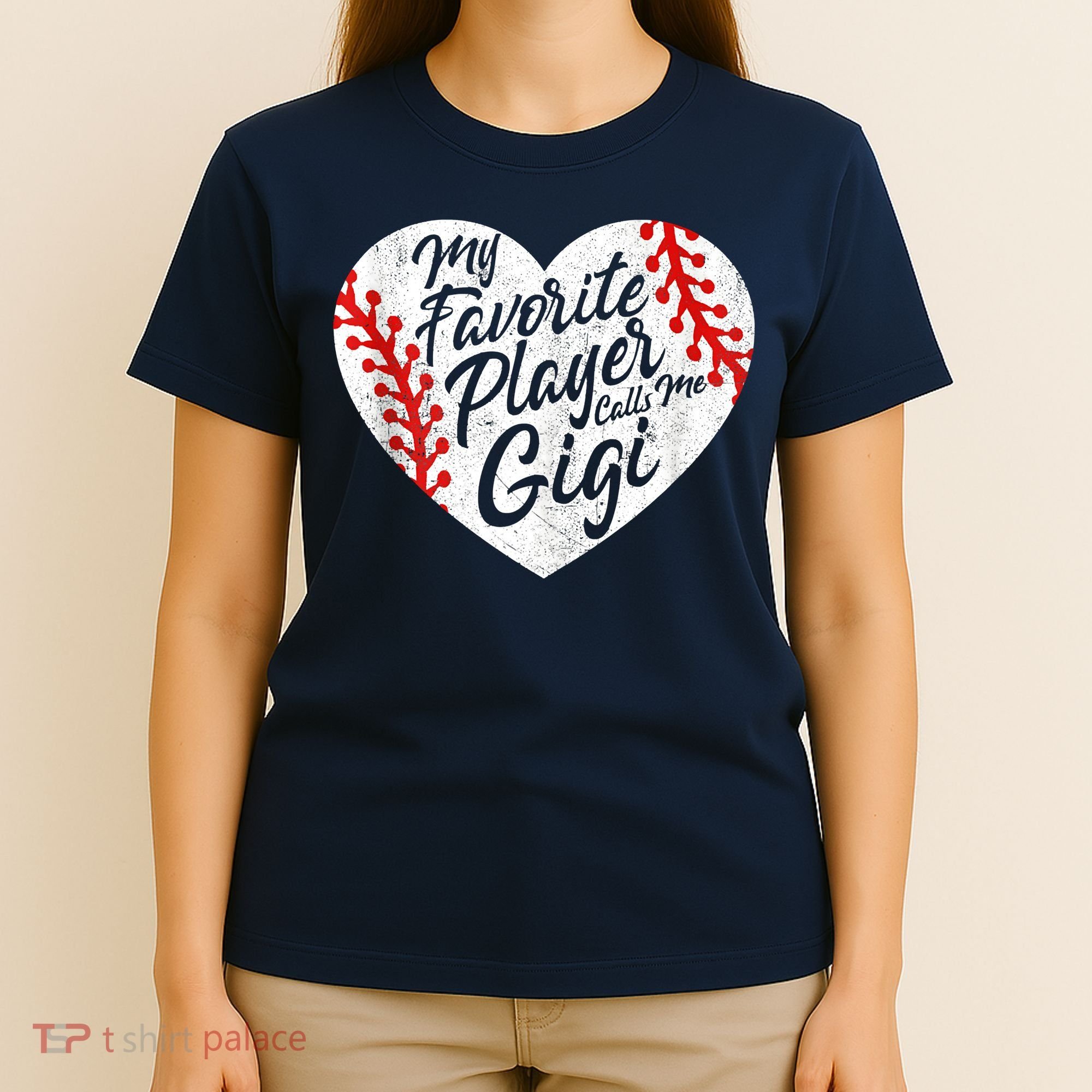 My Favorite Player Calls Me Gigi Baseball Heart Cute Grandma T-Shirt
