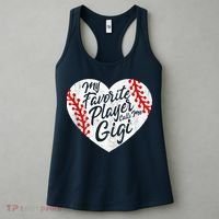 My Favorite Player Calls Me Gigi Baseball Heart Cute Grandma Women's Tank Top thumb 3