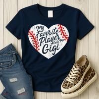 My Favorite Player Calls Me Gigi Baseball Heart Cute Grandma Women's T-Shirt thumb 3