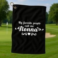 My Favorite People Call Me Nonna Golf Towel thumb 1