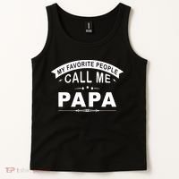 My Favorite People Call Me Papa Father's Day Tank Top thumb 2
