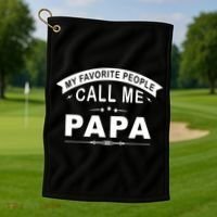 My Favorite People Call Me Papa Father's Day Golf Towel thumb 1