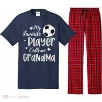 My Favorite Player Calls Me Grandma Soccer Player Pajama Set thumb 0