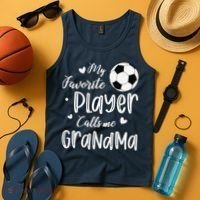 My Favorite Player Calls Me Grandma Soccer Player Tank Top thumb 4