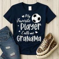 My Favorite Player Calls Me Grandma Soccer Player Women's T-Shirt thumb 3