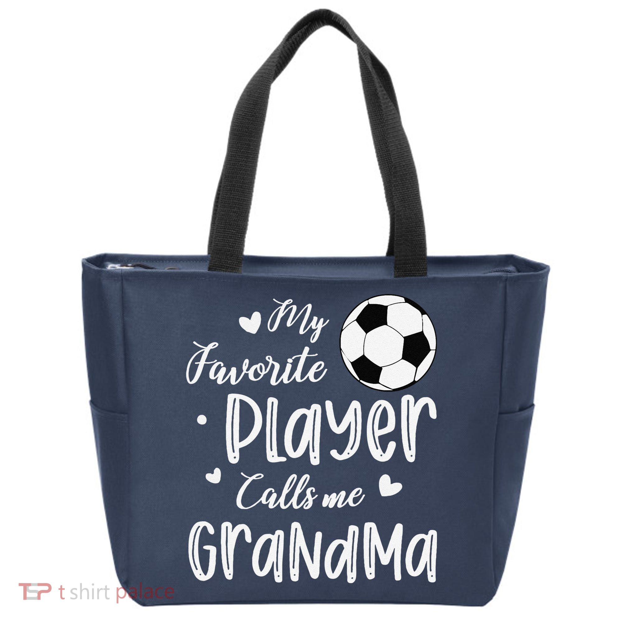 My Favorite Player Calls Me Grandma Soccer Player Tote Bag