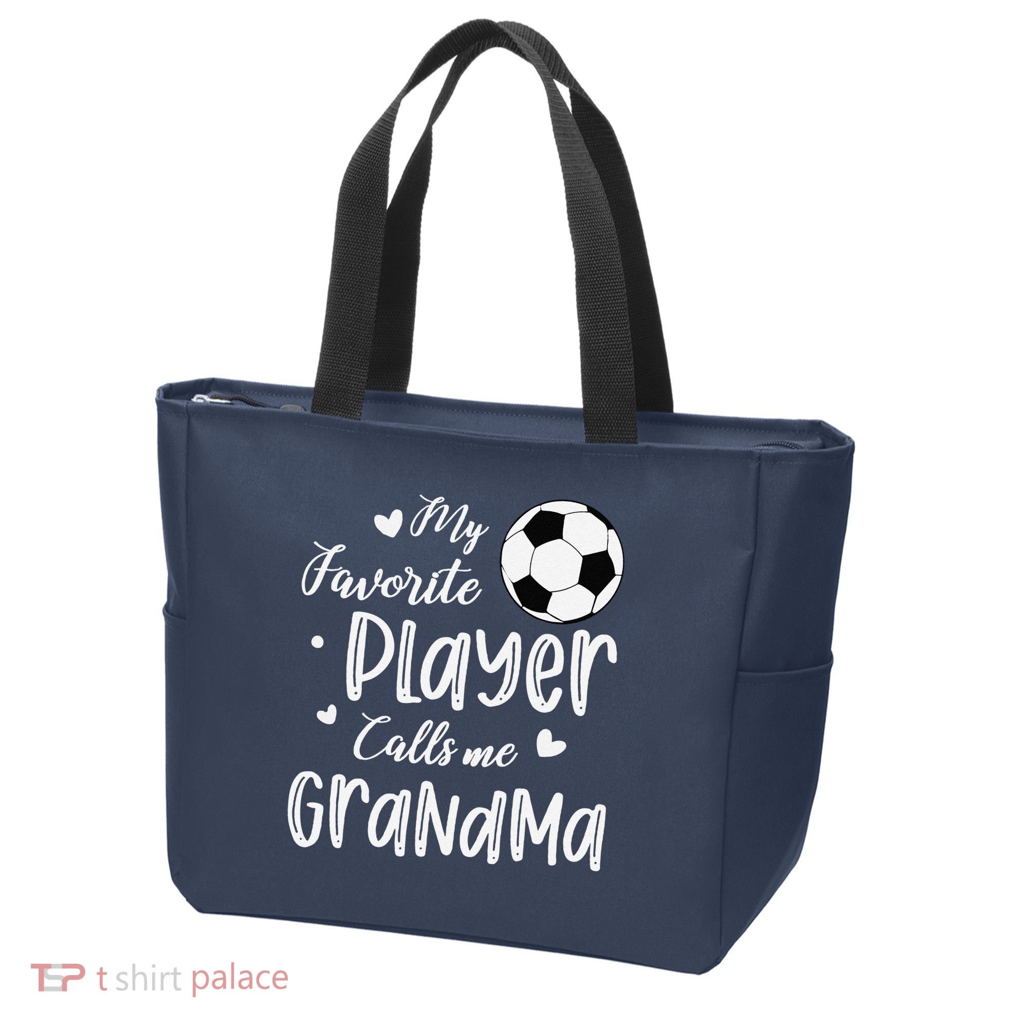 My Favorite Player Calls Me Grandma Soccer Player Tote Bag
