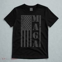 Maga Flag Patriotic Gray Distressed American Flag T-Shirt thumb 5