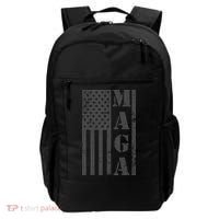 Maga Flag Patriotic Gray Distressed American Flag Backpack thumb 0
