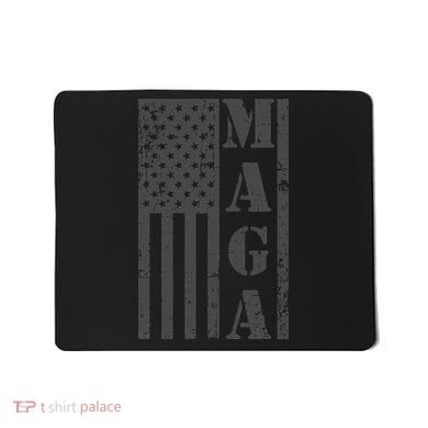 Maga Flag Patriotic Gray Distressed American Flag Mousepad