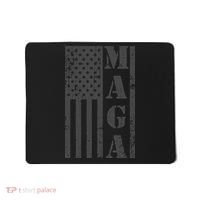 Maga Flag Patriotic Gray Distressed American Flag Mousepad thumb 0