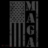 Maga Flag Patriotic Gray Distressed American Flag Mousepad thumb 1