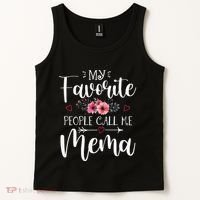 My Favorite People Call Me Mema Funny Floral MotherS Day Tank Top thumb 2
