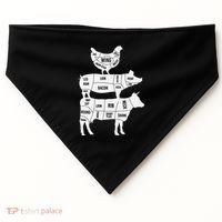 My Food Pyramid Funny Cute Cows Animal Lover USA-Made Doggie Bandana thumb 0