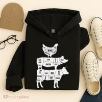 My Food Pyramid Funny Cute Cows Animal Lover Hoodie thumb 4